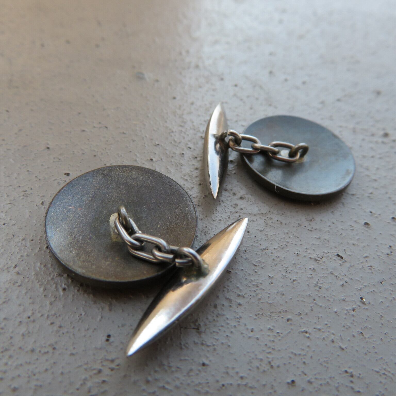 アンティーク　南蛮船のカフスボタン