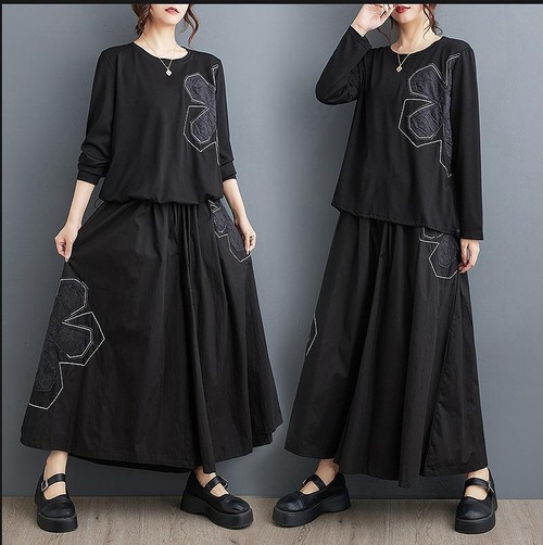 大きいサイズ レディース セットアップ　パンツ　春夏 秋 新品 半袖