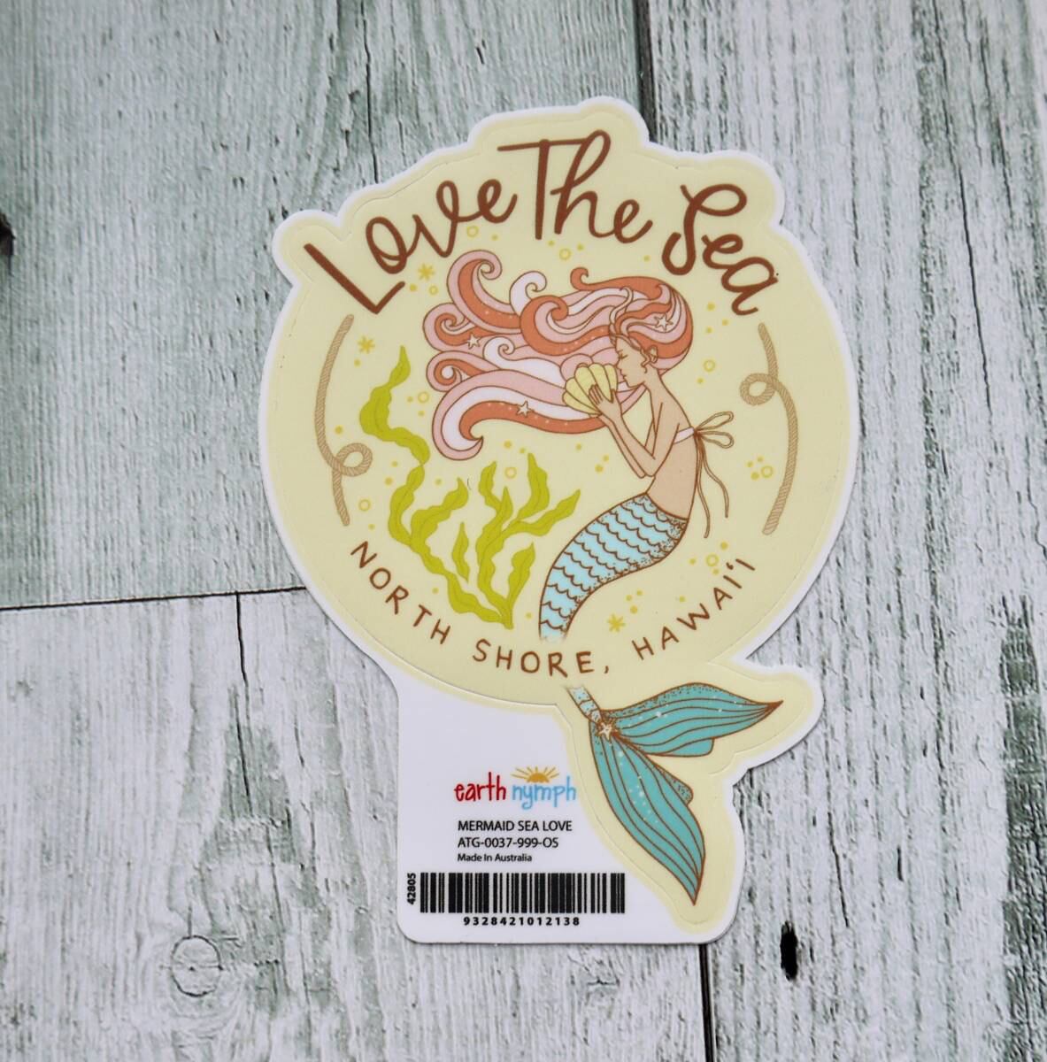 ★ハワイ直輸入★Earth Nymph ステッカー/アースニンフ/ハワイノースショア/NORTH SHORE HAWAII<MERMAID SEA LOVE>
