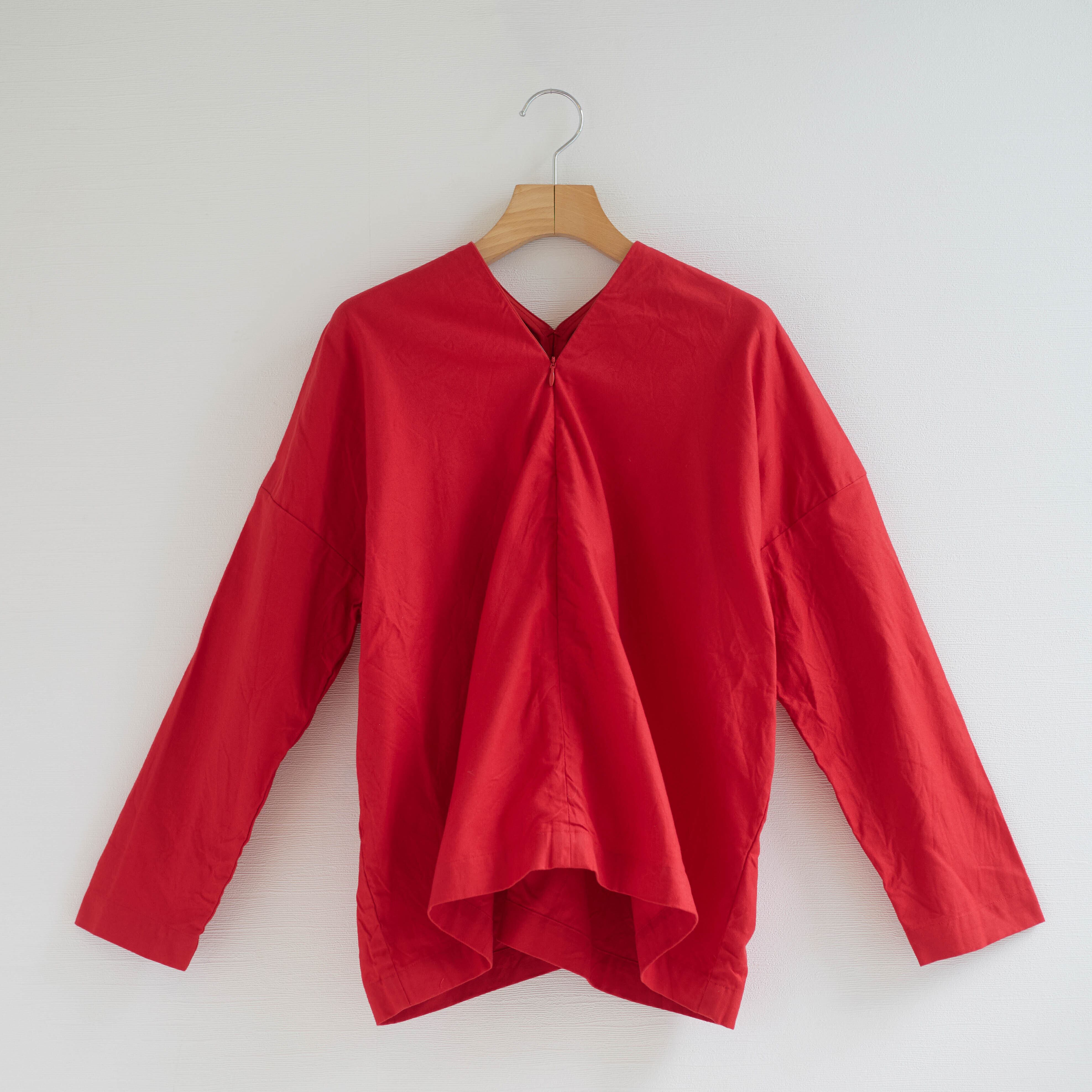 美品 dhal シャツ ダル Dhal(ダル) / Zip Shirt / Red | えがお洋品店オンライン | 衣料品