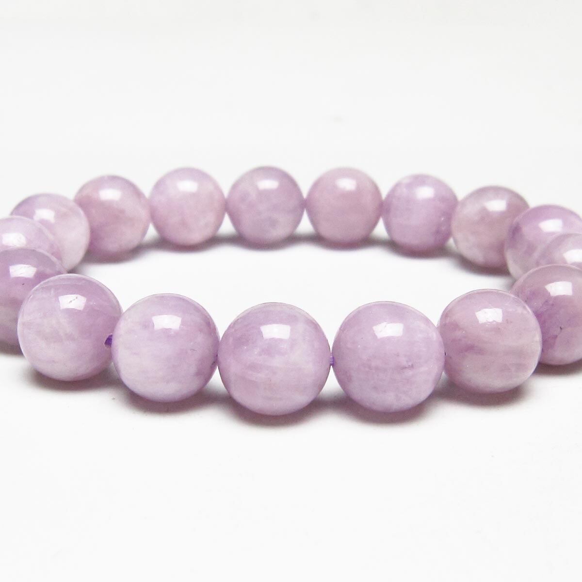 クンツァイト ブレスレット 12mm ミルキークンツァイト ブレス 一点物 メール便可 [M便 1/10] 111-46448