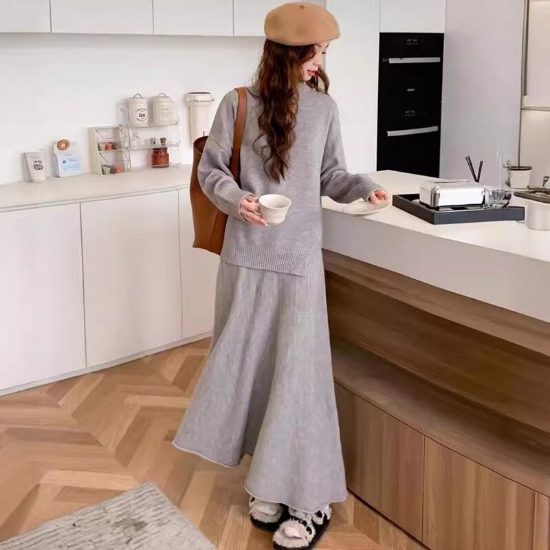 【set】ニットセーター×スカートセット M25819