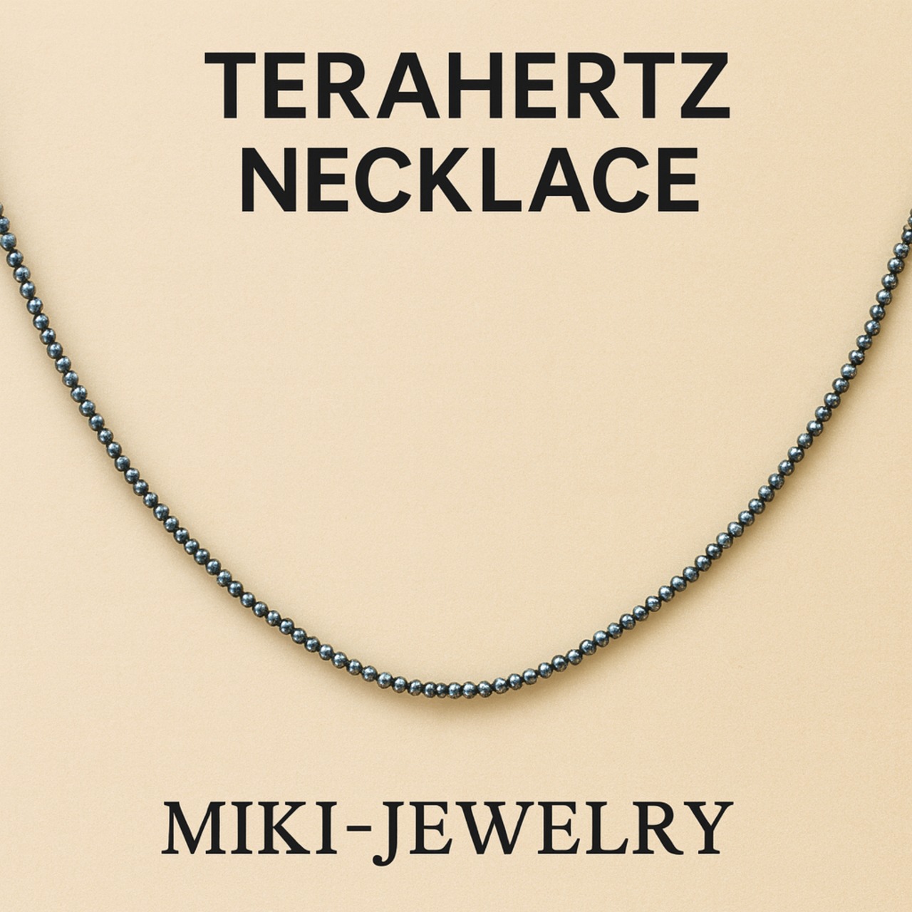テラヘルツ〈エターナルシャイン〉ネックレス|Terahertz “Midnight Line” Necklace 4mm/45cm – MIKI-JEWELRY**