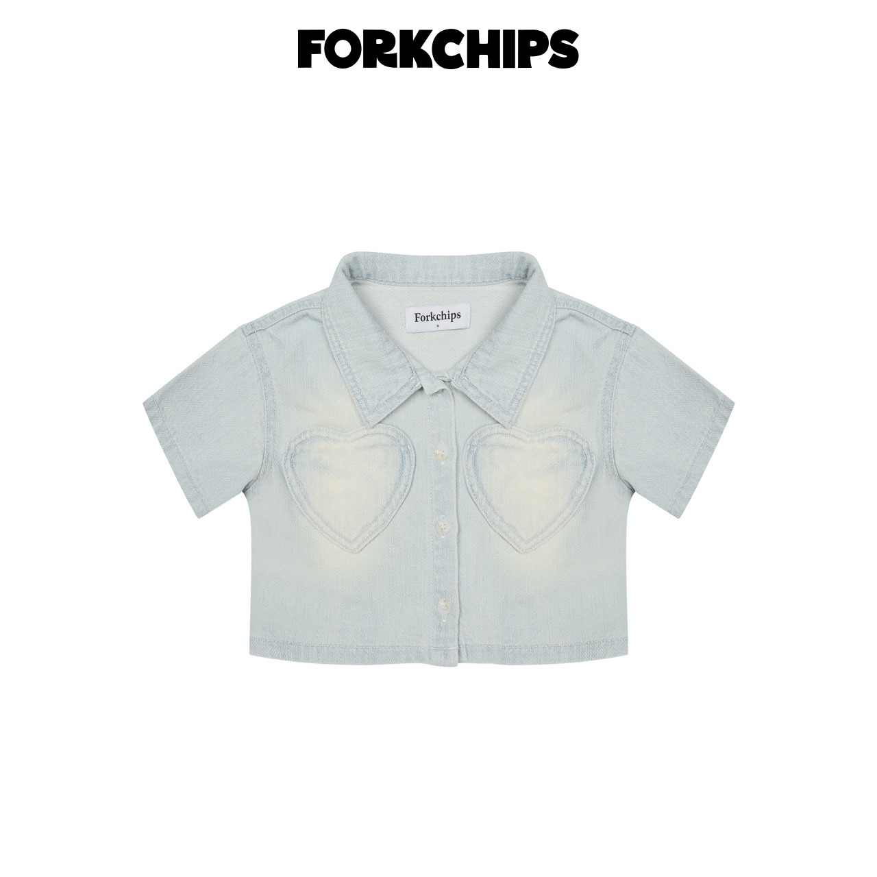 [FORKCHIPS] 선데이크롭셔츠 (JS/JM/JL/JXL) / [포크칩스] 선데이크롭셔츠 (JS/JM/JL/JXL)