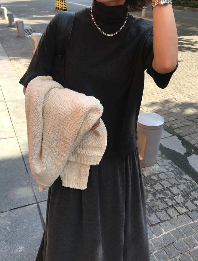(予約) taffeta / Dormant turtle neck tee 2color