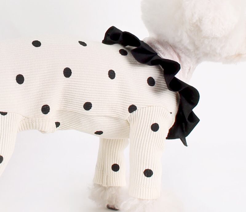 ドットフリル オールインワン S ~ XL 2color  /  犬服 新作 ドッグウェア 小型犬 中型犬 大型犬 犬の服 わんちゃん ペット