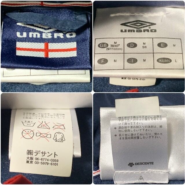 90年代】umbro イングランド代表 中綿 ナイロンジャケット 90年代】umbro イングランド代表 中綿 ナイロンジャケット