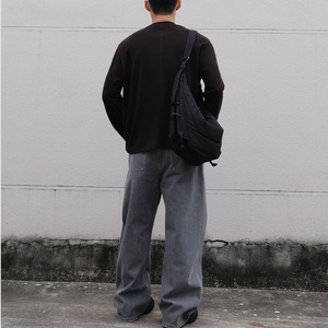 グラビティグレー・ストレートワイドデニム N3575