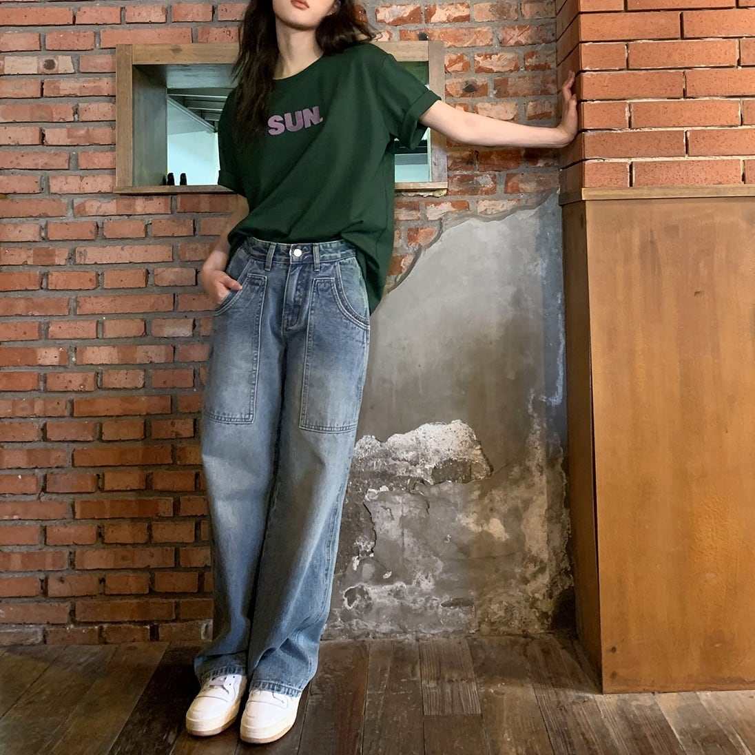 casual straight jeans