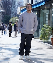 【#Re:room】SEASIDE BIG CREW KNIT［REK138］