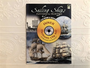 【VA257】Sailing Ships Paintings and Drawings CD-ROM and Book (Dover Electronic Clip Art)  /visual book