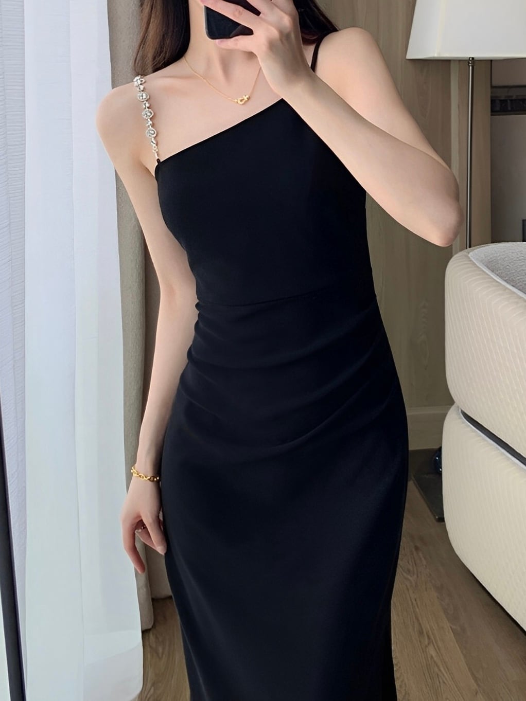 shoulder stone camisole dress.3142