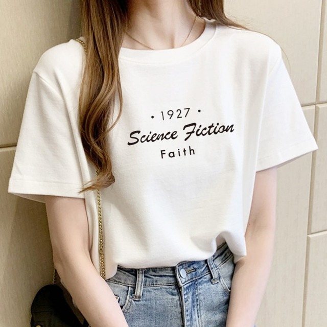 半袖 ラウンドネック コットン シンプル ロゴ Ｔシャツ