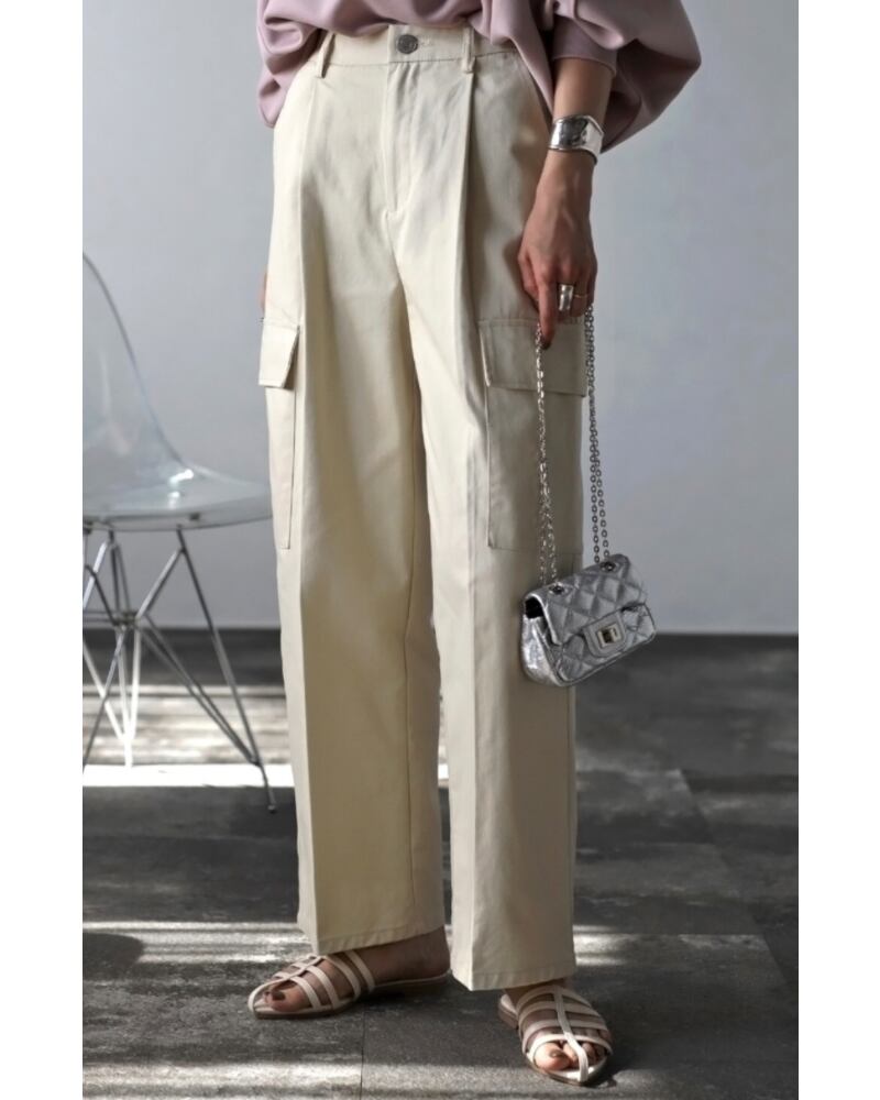 ツイルワイドカーゴパンツ