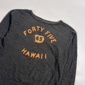 45R フォーティーファイブアール HAWAII エルボーパッチ風 ナンバリング トレーナー サイズ 2/チャコール系 レディース