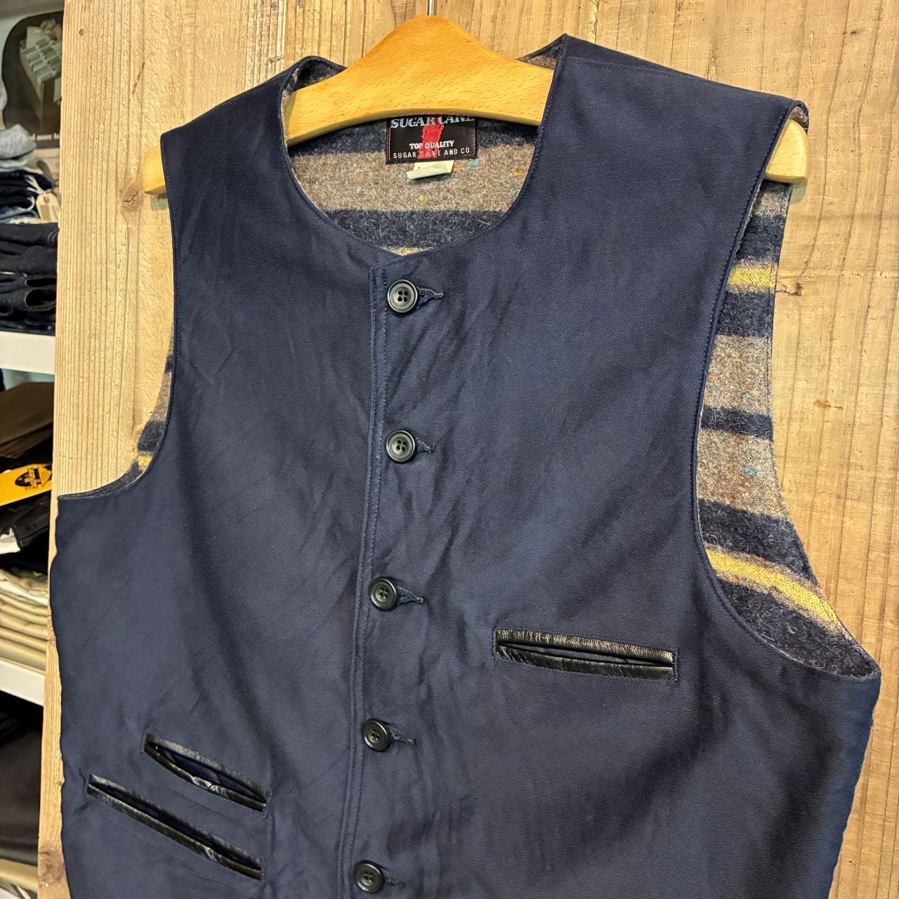 SUGAR CANE 9.5oz. MOLESKIN VEST | Jeans Shop 3rd Down ジーンズ
