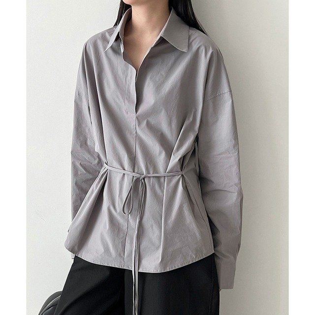 waist tie shirt　j-0081