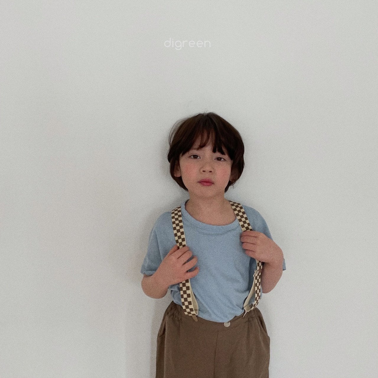 [お取り寄せ] green checker board suspender
