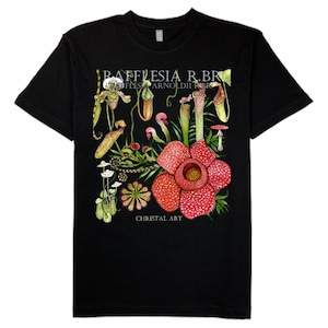 ◆受注生産◆Tシャツ 「ラフレシアと食虫植物」柄