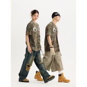 VINTAGE ストリート 迷彩プリント Tシャツ T1789