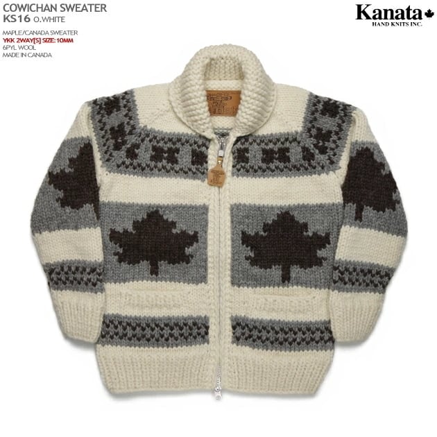 カウチンセーター｜カナタ（KANATA）｜カナダ製｜KS16 MAPLE LEAF