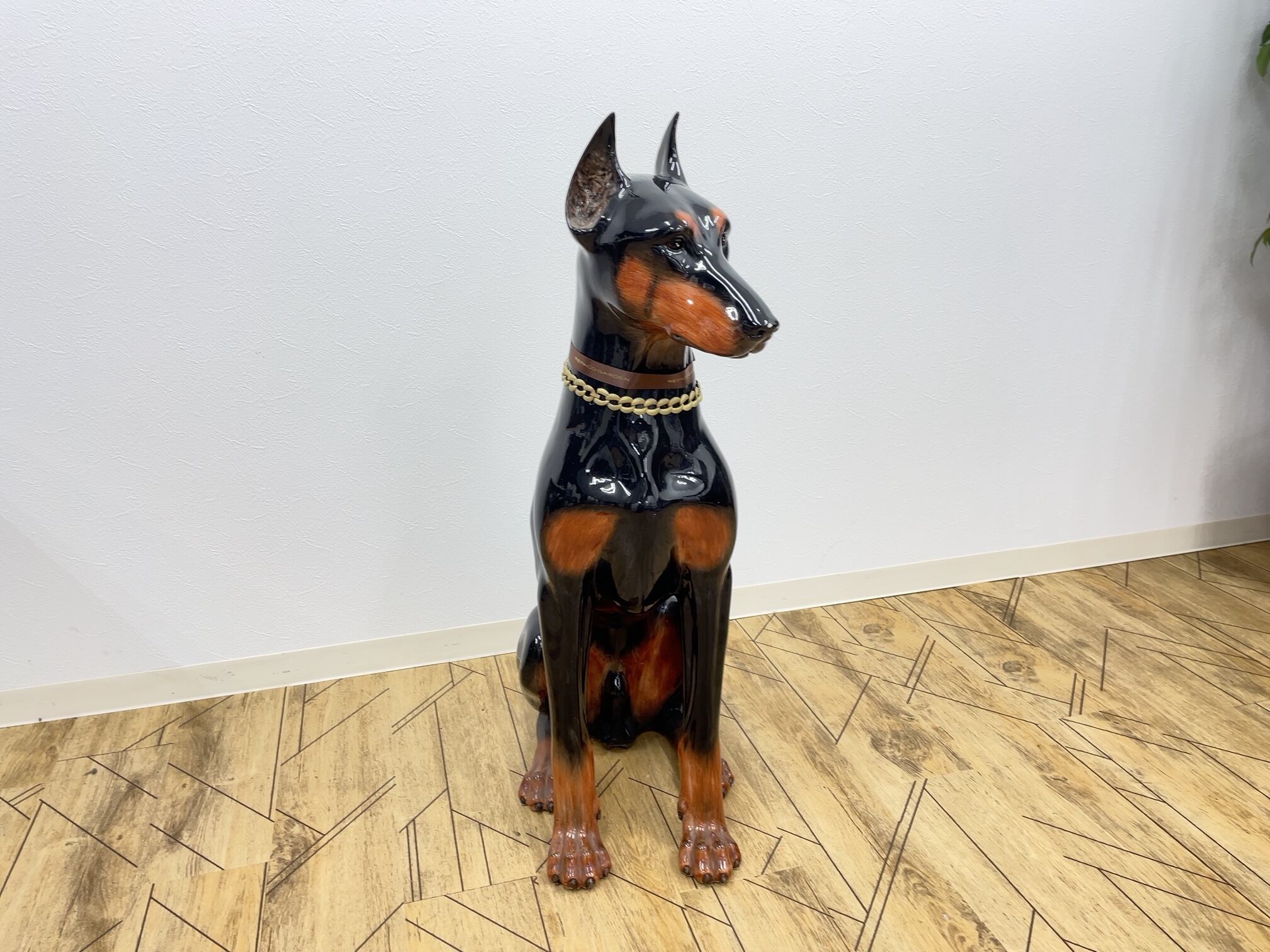 ▷犬の置物 イタリア製 陶器 ドマン 販売済み 置き物 ビッグ 大型
