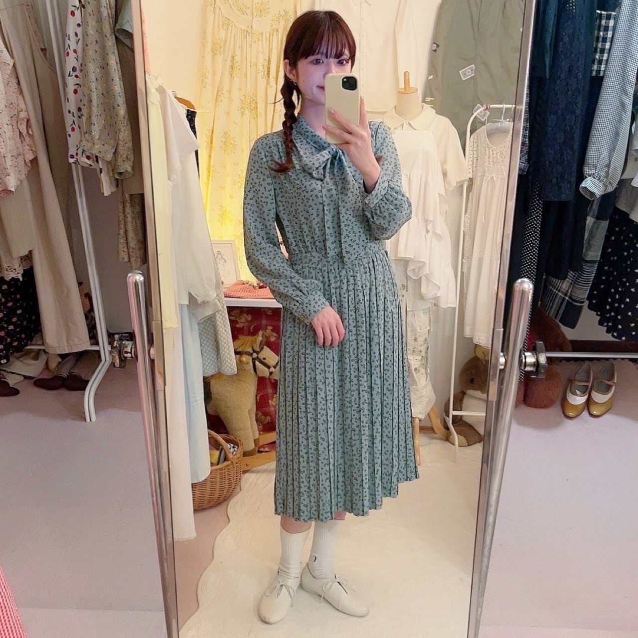 mini leaf ribbon tie one-piece