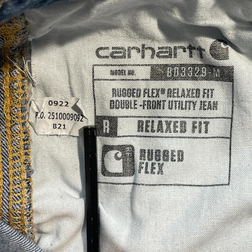 20s メキシコ製 デニム ダブルニー Carhartt 38×36 詳細写真11