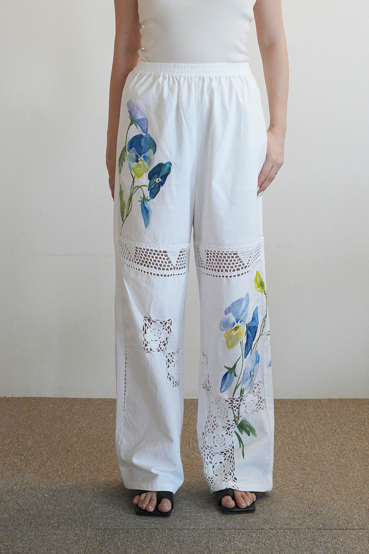 vintage lace easy pants-5