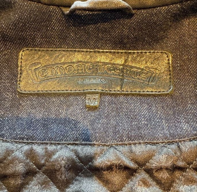 CHROME HEARTS クロムハーツ デニム 襟アーム ワックスコットン切替