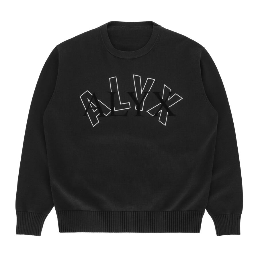 【1017 ALYX 9SM】ARCH LOGO CREWNECK SWEATER(BLACK) | AYIN