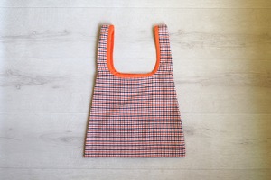 Eco Bag mini【Check green＆orange】