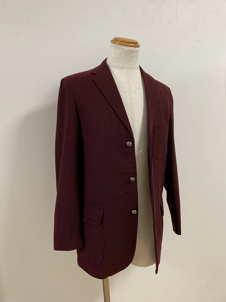 1960's Solid Color Wool School Jacket "CAMPUS"