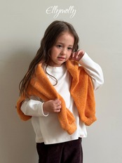 エリーモリー / ELLY MOLLY / モンドピーチTシャツ / 韓国子供服 / キッズ / 26winter〖取寄〗*3~11号*