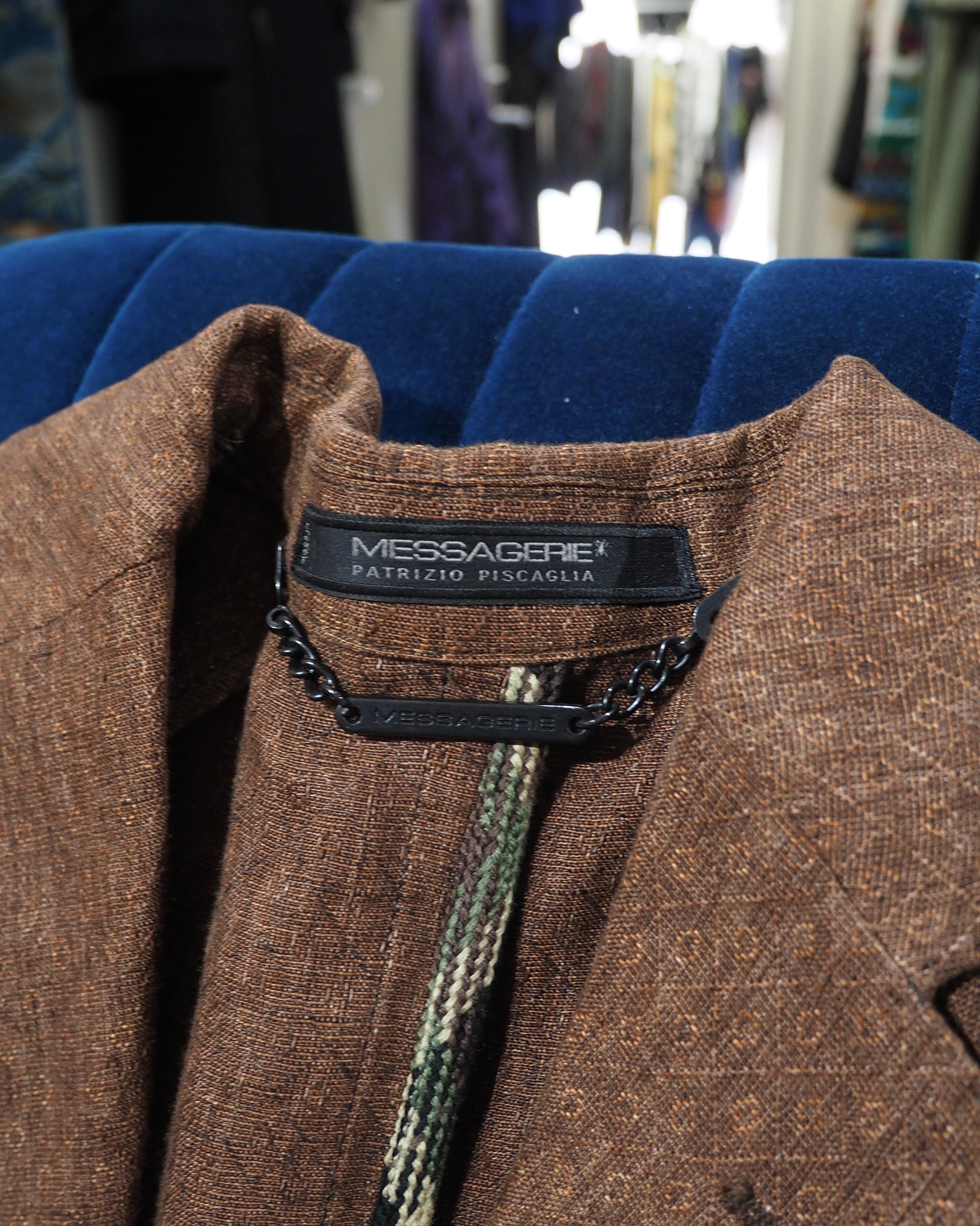 ” MESSAGERIE ” Pure Lino Linen 3B Tailored jacket (Made in Italy)