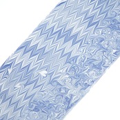 ❤︎suminagashiリバーシブル半巾帯  ハート墨流し［露草色×ホワイト　矢羽×くるくるマーブル］ハート散らし