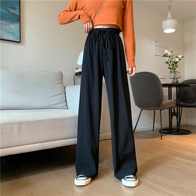 パンツ オータムレディースハイウェスト薄手 秋物 1号婦人9297158432