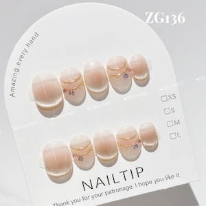ZG136 ネイルチップ サイズXS/S/M/L Lサイズあり