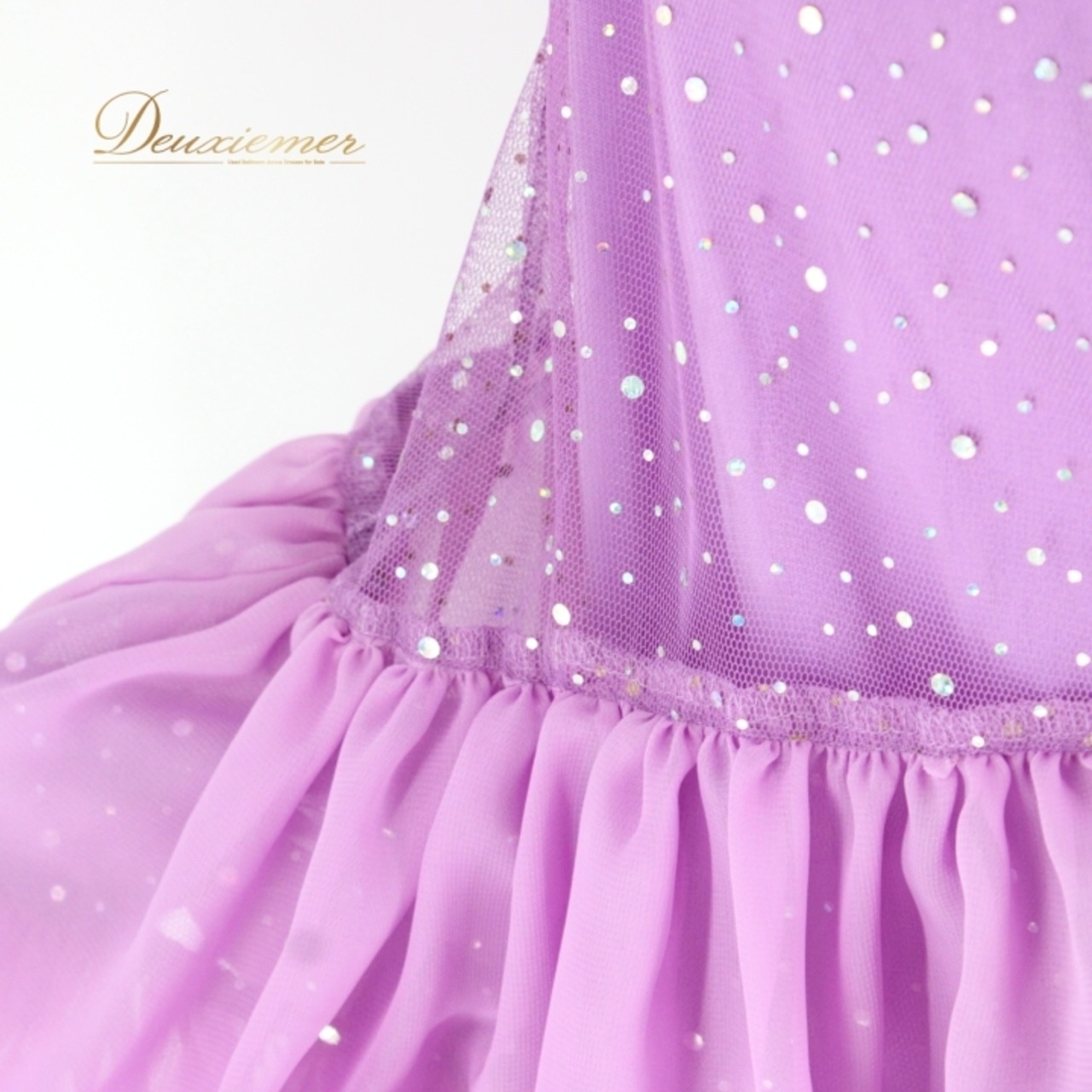 社交ダンス 衣装 ラテン ドレス ワンピース パーティ衣装 女性用 レディース オールシーズン パープル系 紫 Leirena レイリーナ フリル アシンメトリーデザイン チョーカー付き 舞台用 飾り付き 結婚式 余興 パフォーマンス 母の日 プレゼント フリル付き 高品質 ポリエステル製 シンプル かわいい おしゃれ ダンス発表会 メンズ レディース両用 動きやすい 着心地良い