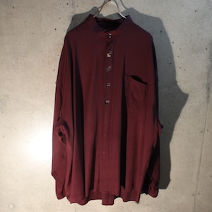 Long Sleeve Embroidery Rayon Poly Shirt