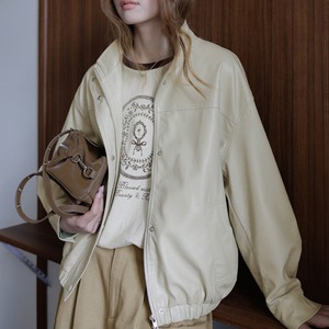 oversized pu leather jacket