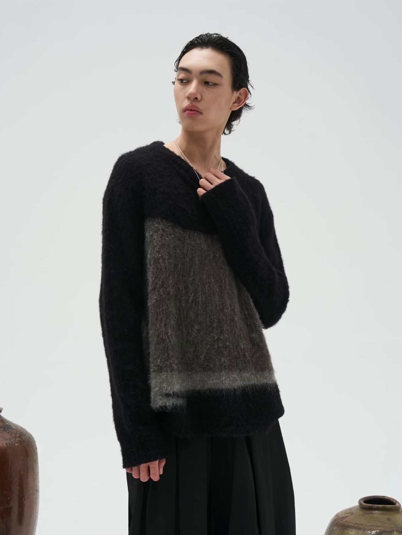 7440 37 1 Oil Brushed Mohair Sweater