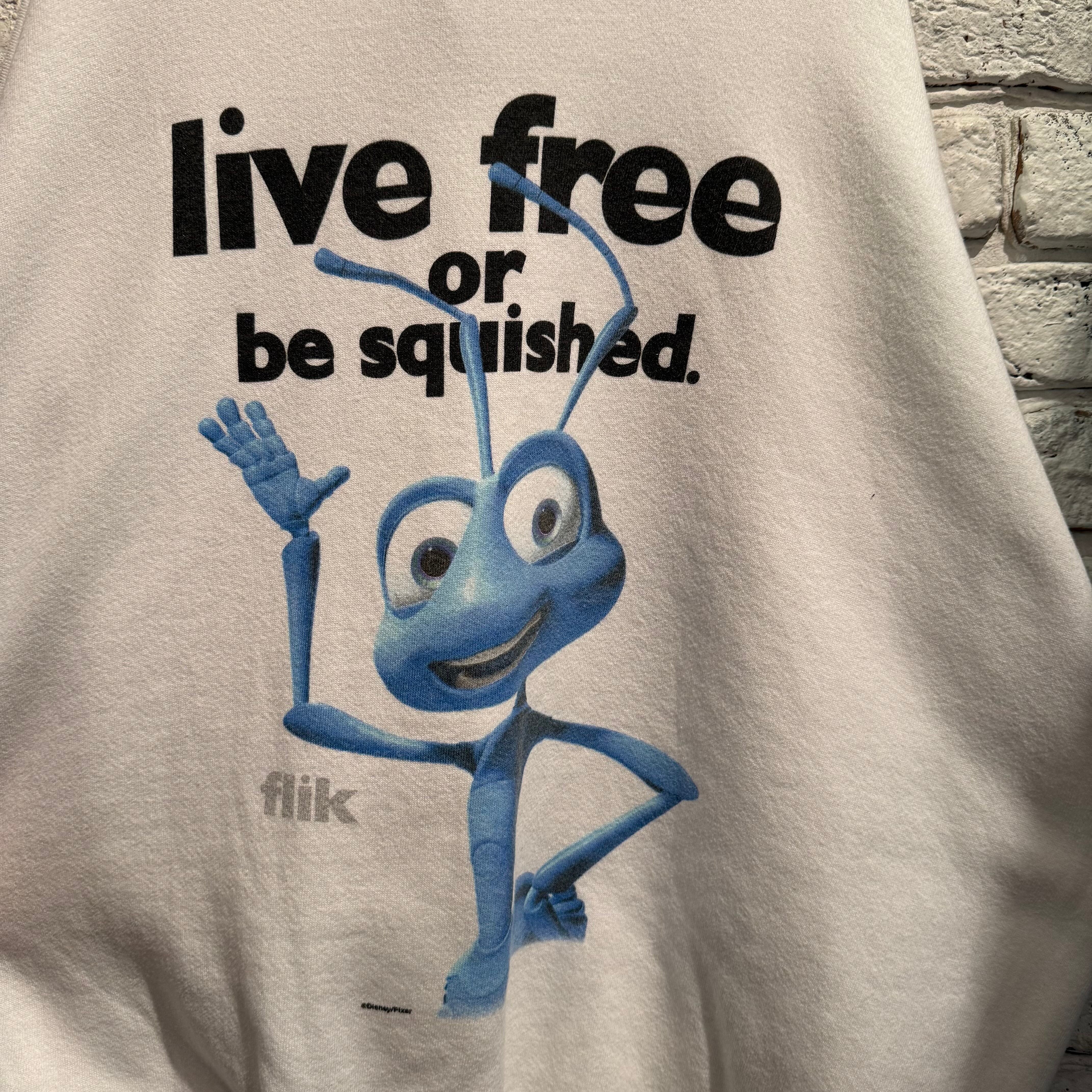 トップス disney pixar bugs life 90s vintage sweat 90's DISNEY PIXER BUG'S LIFE SWEAT SHIRTS BLACK/M ディズニー