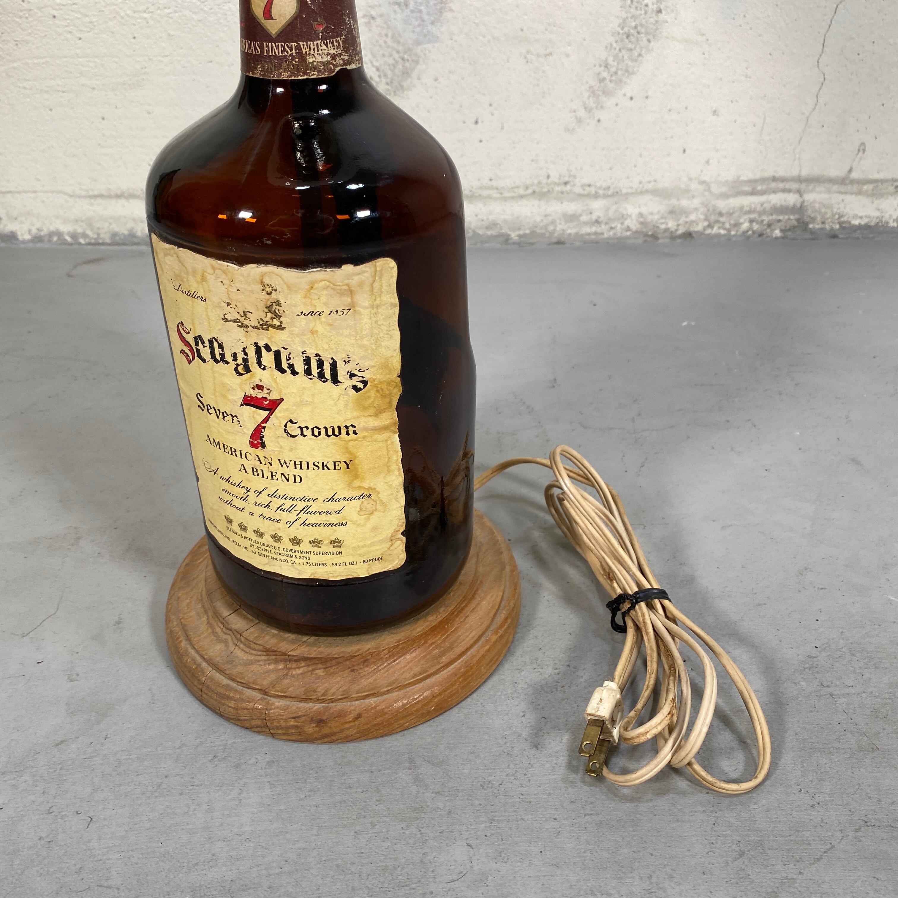1960年代Seagram's ウイスキーボトルランプビンテージアメリカ