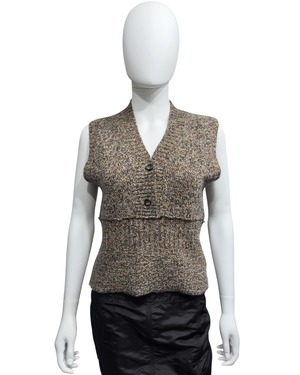 1980s DOLCE&GABBANA DECONSTRUCTED KNITTED VEST