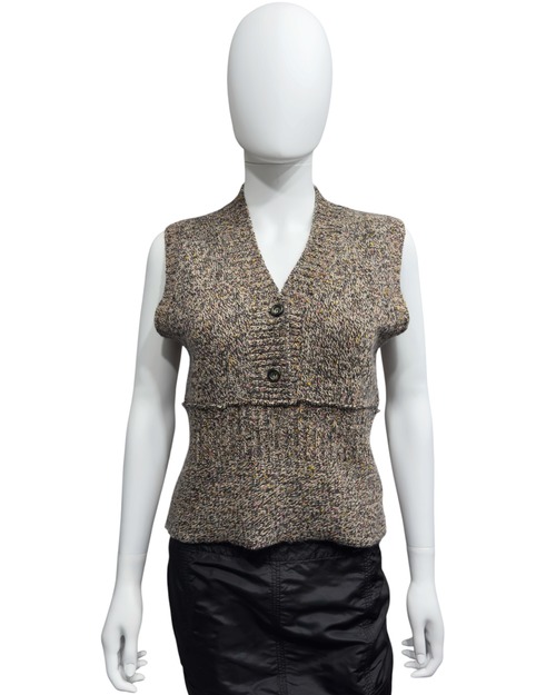 1980s DOLCE&GABBANA DECONSTRUCTED KNITTED VEST