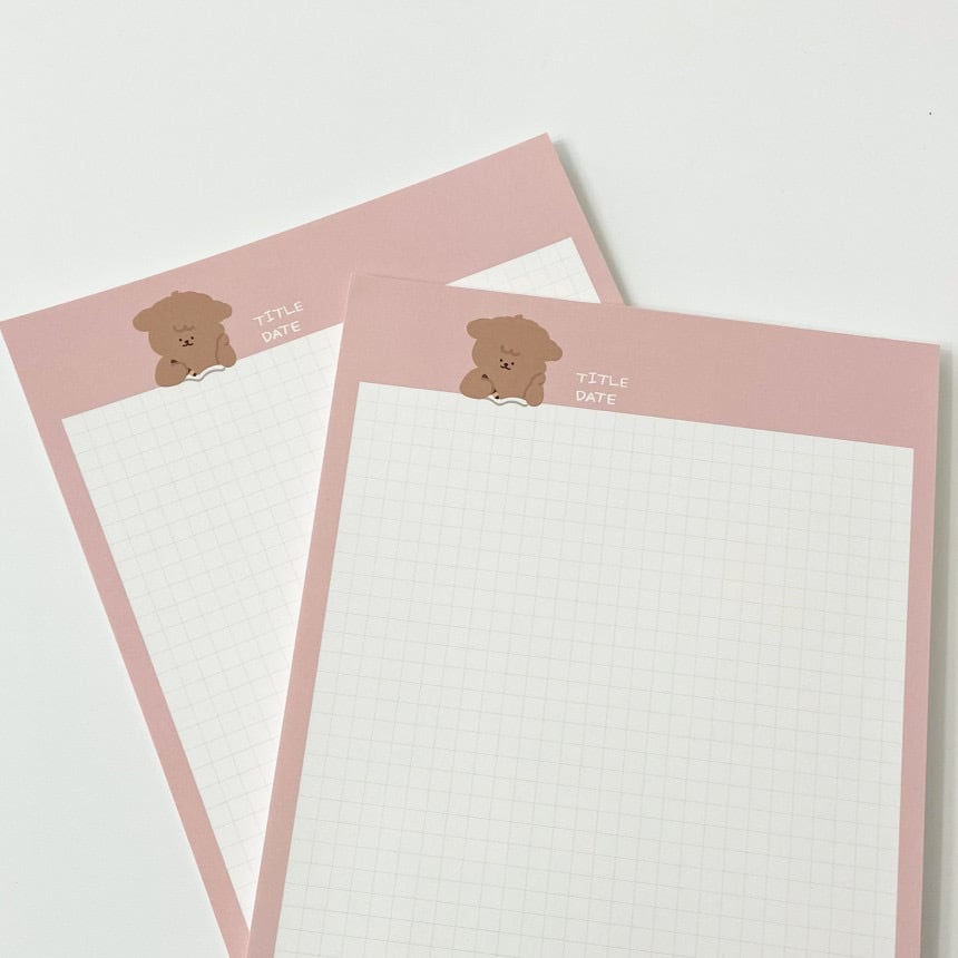 ノートパッド B5サイズ ピンク ノートパッド メモ 韓国文具 Moominzy La Violette