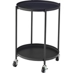 サイドテーブル トレーテーブル ディスプレイ おぼん トレー 取り外し キャスター付き ストッパーあり 軽量 シック シンプル 北欧 おしゃれ かわいい ブラック 黒 グレー 灰 ホワイト 白 キッチン 寝室 リビング ダイニング