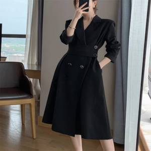 【送料無料】 ロングドレス ワンピース 衣装 ひざ丈 長袖 Vネック Aライン フレア ボタン エレガント 可愛い 大人可愛い きれいめ シンプル カジュアル シック コンサバ 華やか 大人 上品 おしゃれ お洒落 主役級 こなれ感 高見え 高級感 無地 オールシーズン シーズンレス 20代 30代 40代 レディース 女性用 お出かけ 女子会 お呼ばれ 休日 お茶会 入学式 入園式 結婚式 二次会 パーティ 演奏会 普段使い ファッション 体型カバー 脚長 定番 着痩せ フォーマル 垢抜け 存在感