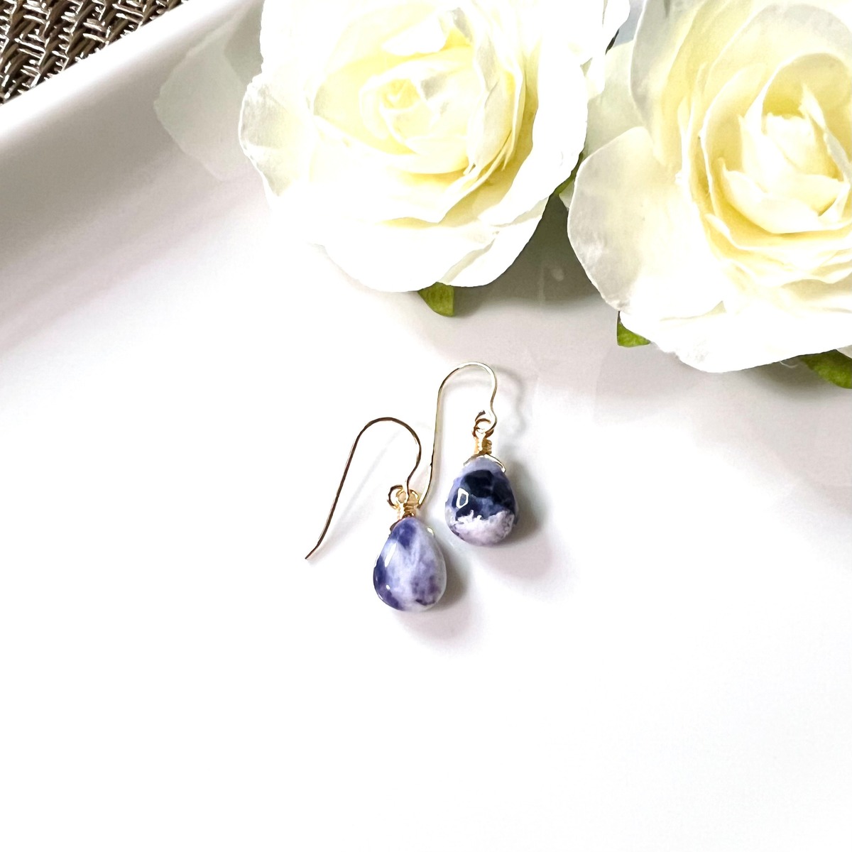 天然石ピアス ティファニーストーン 14kgf pierced earrings 
